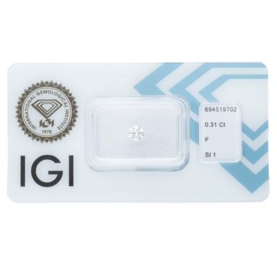 Diamante certificado IGI 0.31 CT F SI1