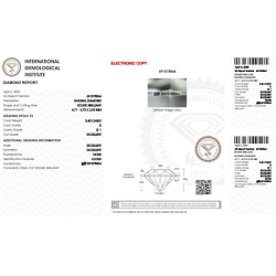 Diamante certificado IGI 0.40 CT D SI1 2