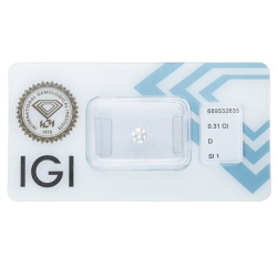 Diamante certificado IGI 0.31 CT D SI1