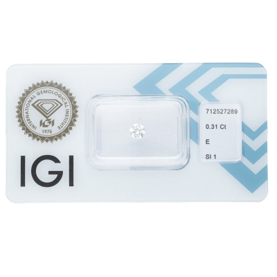 Diamante certificado IGI 0.31 CT E SI1