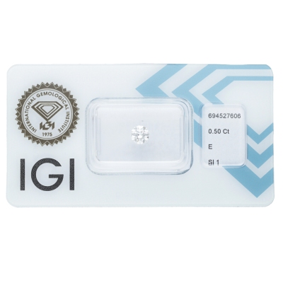 Diamante certificado IGI 0.50 CT E SI1