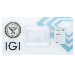 Diamante certificado IGI 0.40 CT D VS1