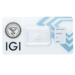 Diamante certificado IGI 0.40 CT D VS2
