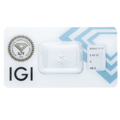 Diamante certificado IGI 0.42 CT E VS2 