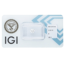 Diamante certificado IGI 0.52 CT E VS2