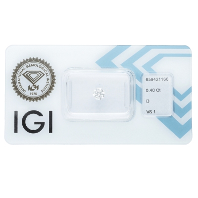 Diamante certificado IGI 0.40 CT D VS1 
