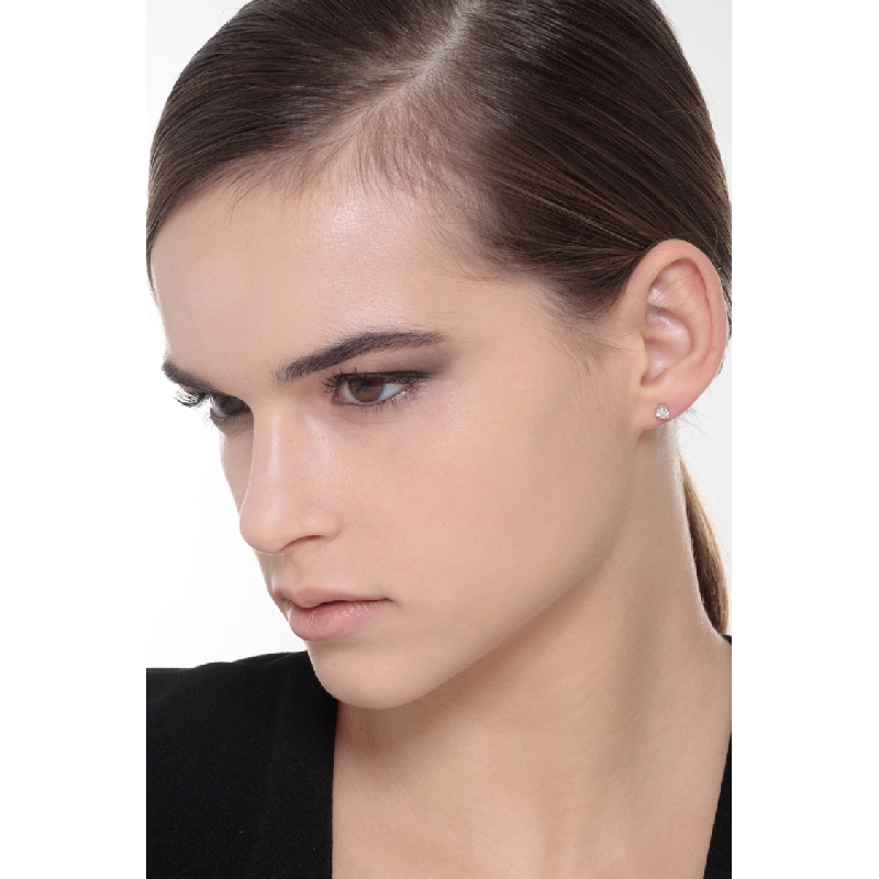Pendientes solitarios 3 garras 0.40 ct oro blanco 18k