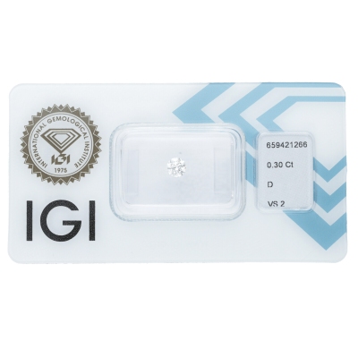 Diamante certificado IGI 0.30 CT D VS2 