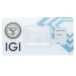 Diamante certificado IGI  0.40 CT D VS2