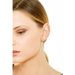 Pendientes oro blanco y diamantes de 0.30 quilates 4 garras  2