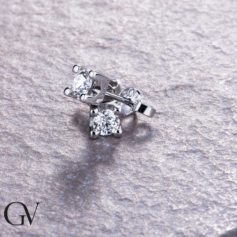 Pendientes mujer con diamantes 0,60 quilates oro blanco 750 Pendientes mujer con diamantes 0,60 quilates oro blanco 750