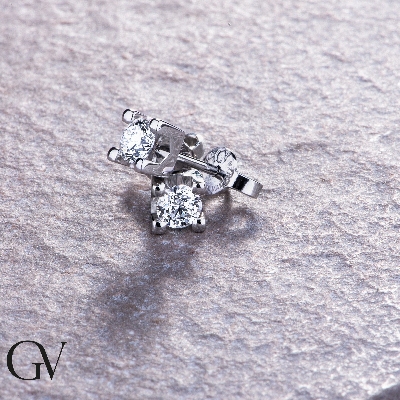 Pendientes mujer con diamantes 0,60 quilates oro blanco 750