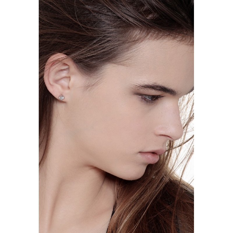 Pendientes mujer con diamantes 0,60 quilates oro blanco 750 Pendientes mujer con diamantes 0,60 quilates oro blanco 750