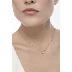 Colgante brillante solitario oro blanco 750 y diamante 0.20 quilates  2