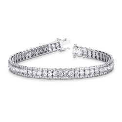 Pulsera tipo tenis con diamantes en oro blanco 18k