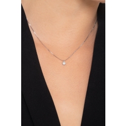 Colgante brillante solitario oro blanco 18k y diamante 0.2 quilates 2