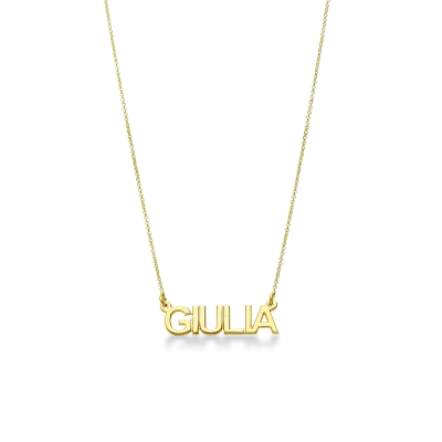 Collar personalizable en oro amarillo 750 letras mayusculas