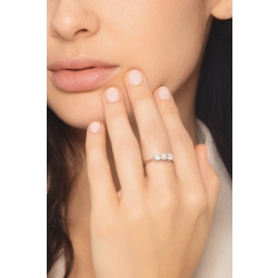 Anillos trilogy en oro blanco de 18 quilates con diamantes CT 0,75 2
