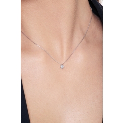 Colgante diamante solitario y oro blanco de 0.25 quilates 2
