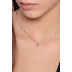 Collar diamante solitario 0.50 quilates y oro blanco 750 2