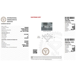 Diamante certificado IGI 0.32 CT E SI2 2