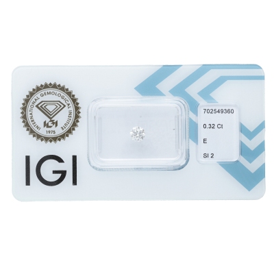 Diamante certificado IGI 0.32 CT E SI2