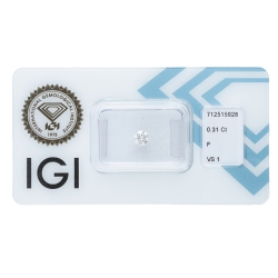 Diamante certificado IGI 0.31 CT F VS1