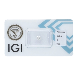 Diamante certificado IGI 0.40 CT E VS1