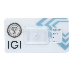 Diamante certificado IGI 0.30 CT E VS1