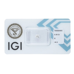 Diamante certificado IGI 0.30 CT E VS2