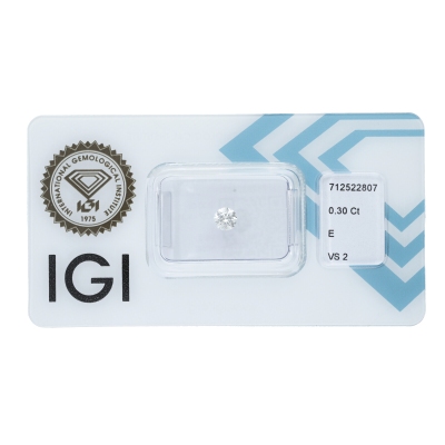 Diamante certificado IGI 0.30 CT E VS2