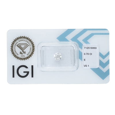 Diamante certificado IGI CT 0.70 E VS1