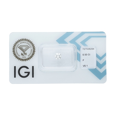 Diamante certificado IGI  0.50 CT F VS1