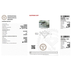 Diamante certificado IGI  0.32 CT D VS1 2