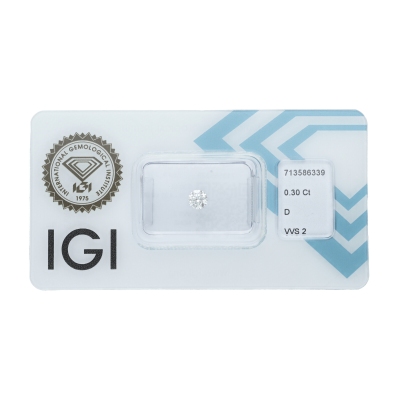 Diamante certificado IGI 0.30 CT D VVS2 