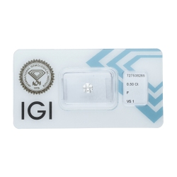 Diamante certificado IGI CT 0.50 F VS1