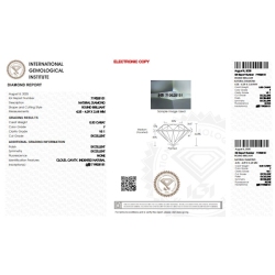 Diamante certificado IGI  0.30 CT F VS1 2