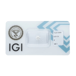 Diamante certificado IGI 0.51 CT F VS1