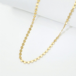 Collar en oro amarillo 18k con eslabones hexagonales 2
