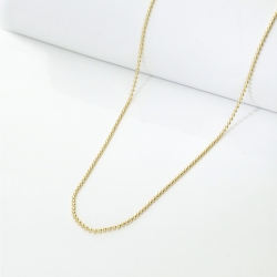 Cadena de mujer en oro amarillo 18k con diseño de bolas 2