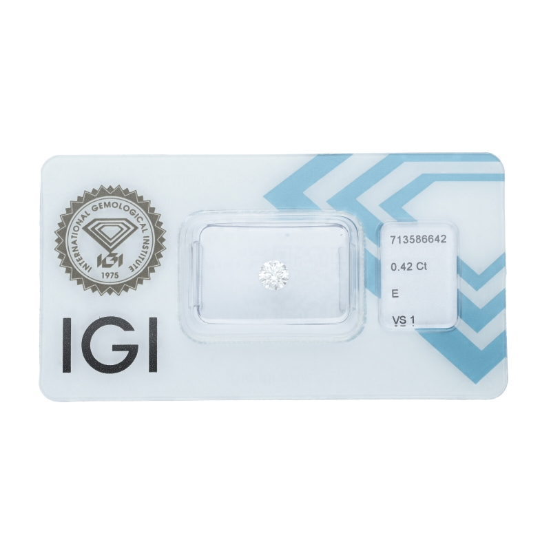 Diamante certificado IGI 0.42 CT E VS1