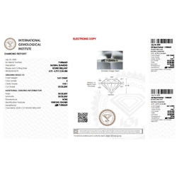 Diamante certificado IGI  0.41 CT E VVS1  2