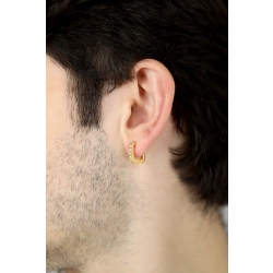 Pendiente único en oro amarillo 18k con diamantes 2