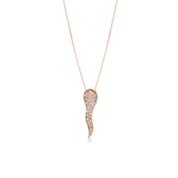 Collar en oro rosa de 18kt  engastado con diamantes