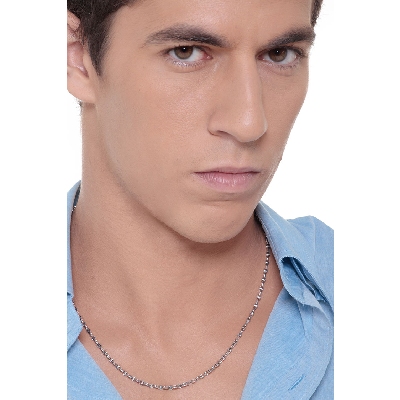 Cadena de hombre de oro blanco de 18 kilates