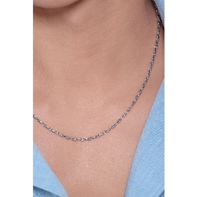 Cadena de hombre de oro blanco de 18 kilates