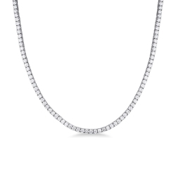 Riviera con diamantes en oro blanco 18k