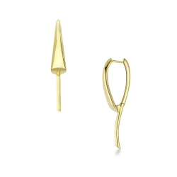Pendientes colgantes en oro amarillo 18k con diseño geométrico