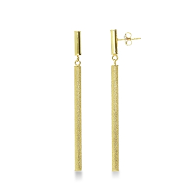 Pendientes colgantes en oro amarillo 18k, 6 cm