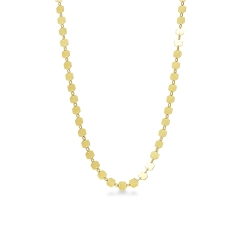 Collar en oro amarillo 18k con eslabones hexagonales